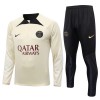 Sudadera De Entrenamiento Trajes Paris Saint-Germain Quarter Zip Cream Version 23-24 - Hombre